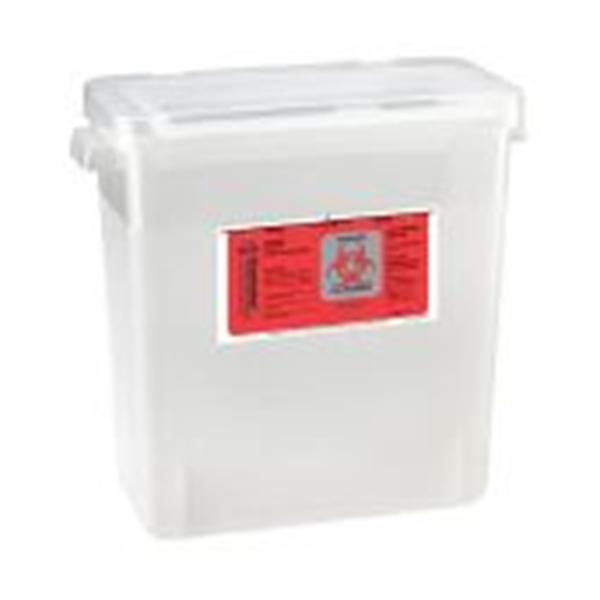 Container Sharps Sentinel 3gal Plastic Translucent Beige 12/Ca